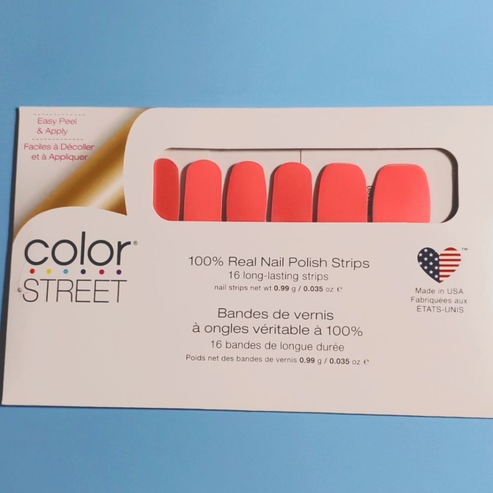 COLOR STREET Nail Polish Strips "Caribbean Coral"